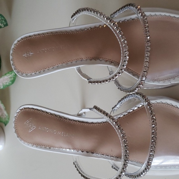 ANTONIO MELANI “Elisha Vinyl Rhinestone Mules” - Picture 6 of 6